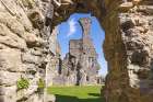 Middleham, Wensleydale, North Yorkshire, England. Middleham Castle, childhood home of Richard III. Art Print